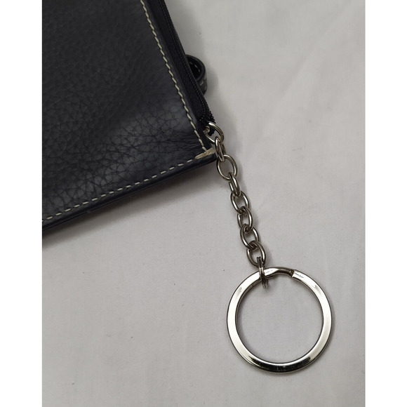 Dooney & Bourke Black Pebbled Zipper Closure Coin Wallet - Picture 10 of 11